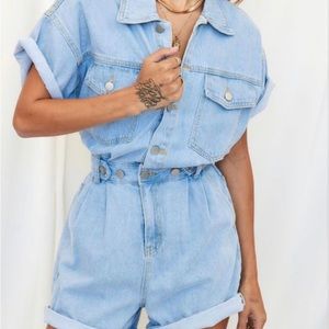 Denim Romper